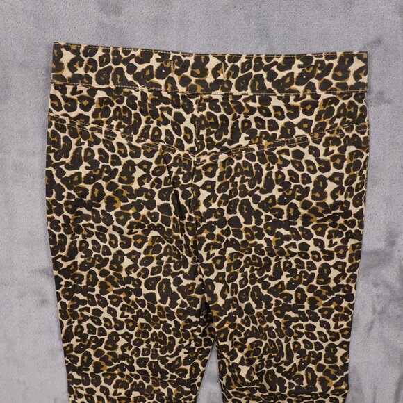 Free People pants high rise skinny crop women's 25 cheetah print - Picture 11 of 13
